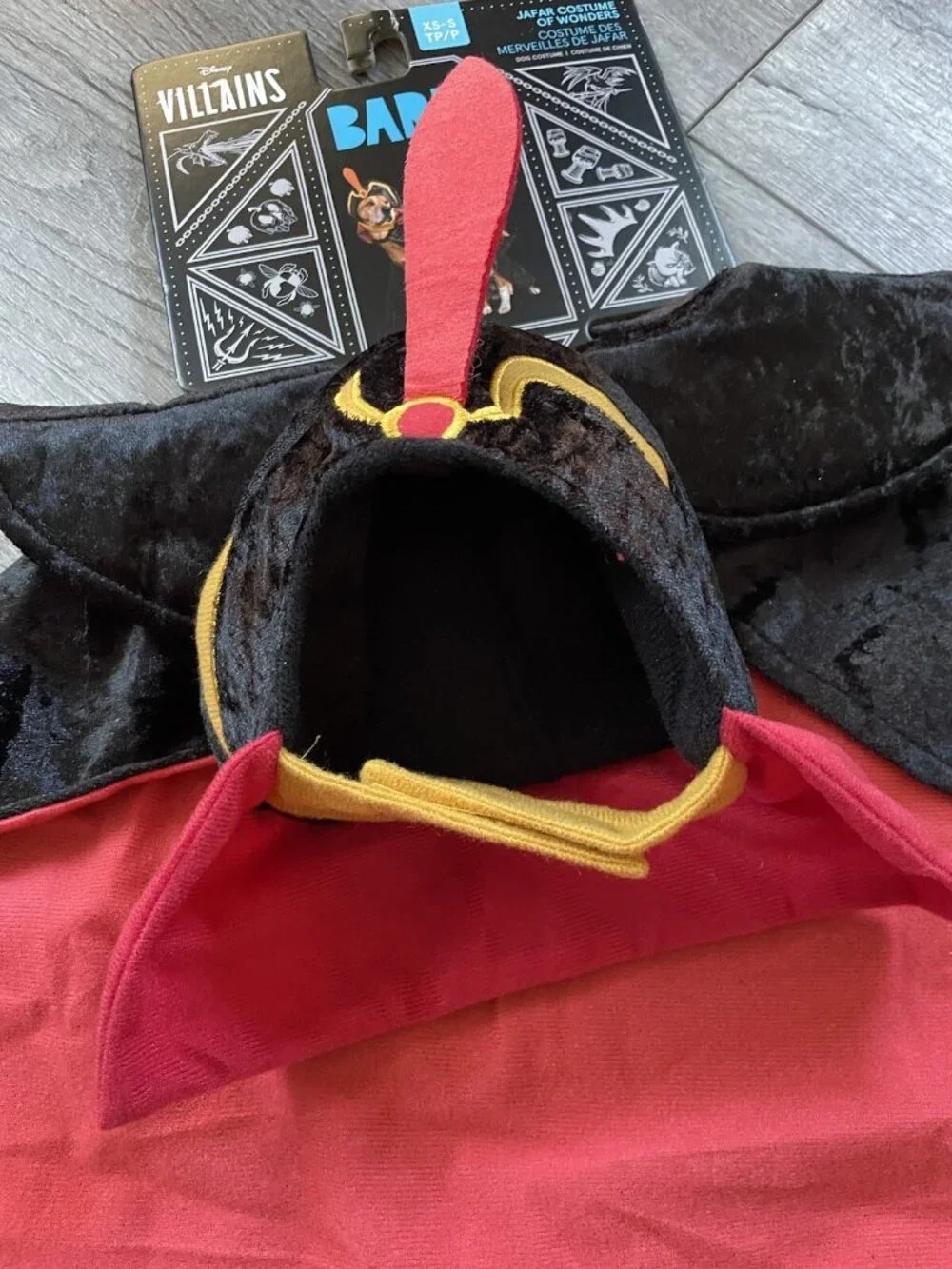 BARK Disney Villains Jafar Costume of Wonders Dog Halloween Outfit XS/S New